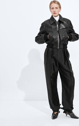 Bottega Veneta Intrecciato Leather Blouson - Bottega Veneta