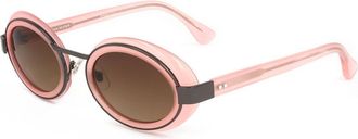 Linda Farrow DRIES VAN NOTEN DVN77 C1 Womens Sunglasses Pink Size 49