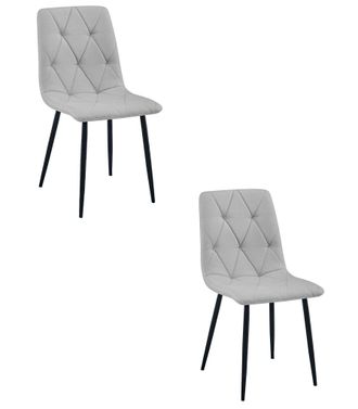 OEM Silla Libra - Tela Gris Claro / Patas Negras X 2