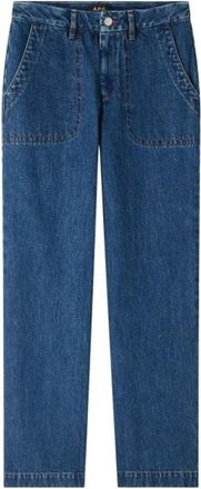 A.P.C. Straight Jeans - Dames - Regular Fit Jeans - Blauw - W31 - Katoen - Jeans