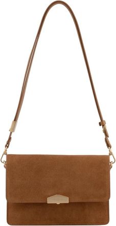 Pourchet Anjou Daim Schoudertas - Dames - Schoudertassen - Bruin - ONE Size - Leer - Tassen