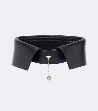 Fendi Embellished leather collar