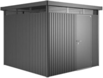 BIOHORT Caseta Cobertizo Metalica Highline H1 Color Gris Oscuro Metalizado Puerta Standard