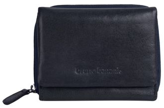Bruno Banani Geldb&ouml;rse BRUNO BANANI, Damen, blau, Leder, leicht gl&auml;nzend, unifarben, Kleinlederwaren Geldb&ouml;rse, echt Leder