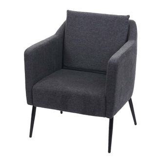 Hhg Sill&oacute;n Lounge Hhg 707a, Sill&oacute;n Cocktail Sill&oacute;n Reclinable, Tela/textil Gris Oscuro