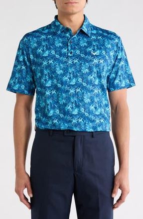 Callaway Tropical Confetti Short Sleeve Polo in Peacoat at Nordstrom Rack, Size X-Large
