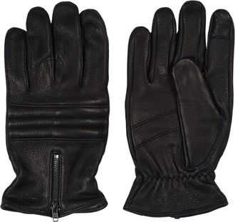 Howard London Tim Leren Handschoenen - Heren - Handschoenen - Zwart - 9 1/2 IN - Wol - Accessoires
