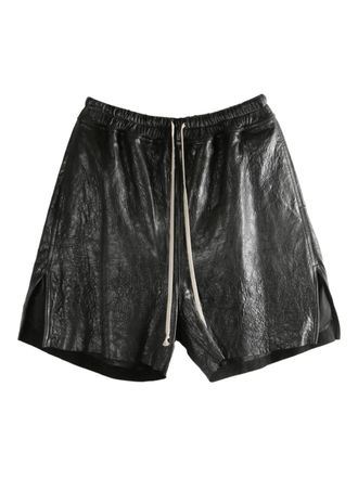 Rick Owens drawstring side-slit shorts - Black