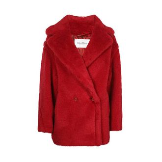 Max Mara Double-Breasted Coats, female, Red, Size: XS Double-breasted Coat