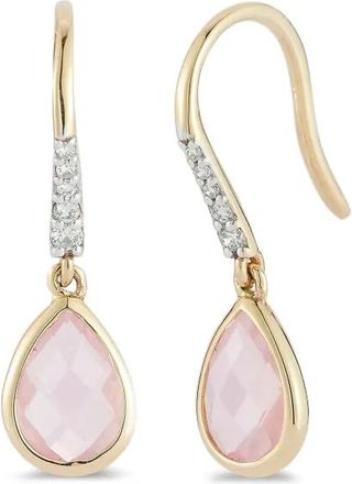 Mateo Bijoux 14kt geelgouden oorbellen met diamant