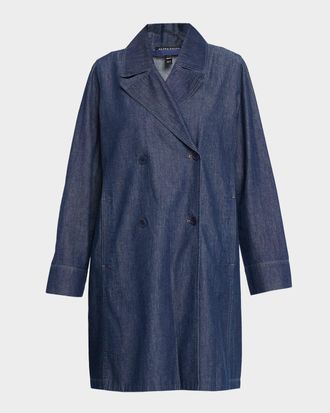 Eileen Fisher Organic Cotton Denim Trench Coat