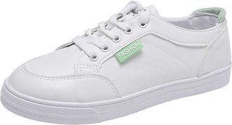 Generic Women Lightweight Running Sport and Outdoor Shoes Womens Spring and Autumn Fashion Sports Breathable White Shoes Shallow Mouth Flat Bottom Casual Wide