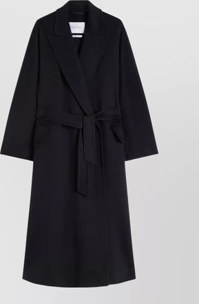 Max Mara long belted coat lapel collar pockets