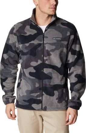 Columbia Mens Steens Mountain Printed Jacket, Black Mod Camo, M