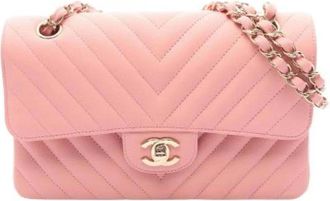 Chanel Pre-owned Vintage Schoudertas - Dames - Vintage Schoudertas - Roze - ONE Size - Leer - Vintage