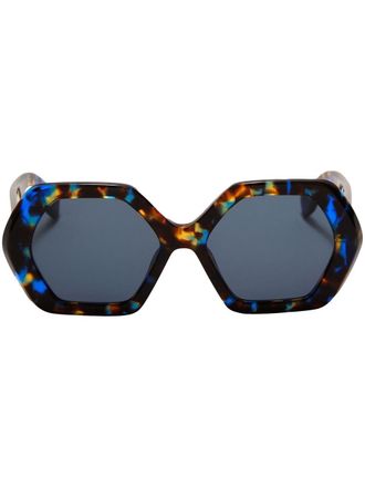 AMBUSH Eirene oversized-frame glasses - unisex - Acetate - One Size - Blue