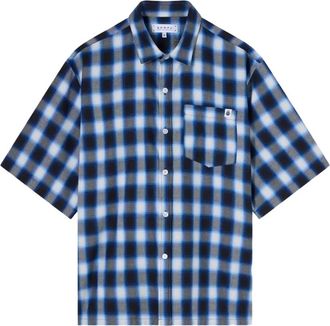 Edwin Millbury checked shirt - Blu