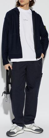 Stone Island Hoodie, Mens, Navy Blue