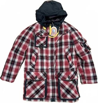 Parajumpers Mens Musher Parka Jacket In Red-Black