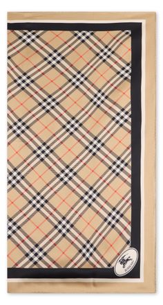 Burberry Womens Silk Scarf Sand Scarfs