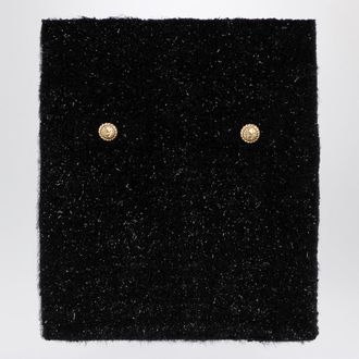 Balmain Black Tweed Miniskirt With Buttons