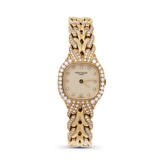 Patek Philippe Pre-owned Patek Philippe La Flamme Quartz Diamond Ladies Watch 4815/3