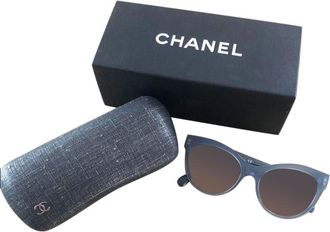 Chanel gradient-blue sunglasses