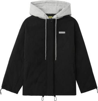 Mini Cream Gevoerd jack met capuchon - Zwart