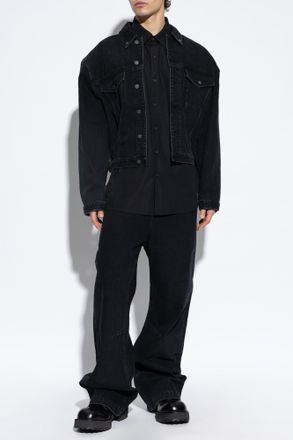 Entire studios Wide-leg Jeans, Mens, Black