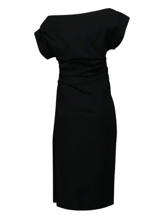 A.L.C. Nara midi dress - women - Cotton/Elastane - 8 - Black