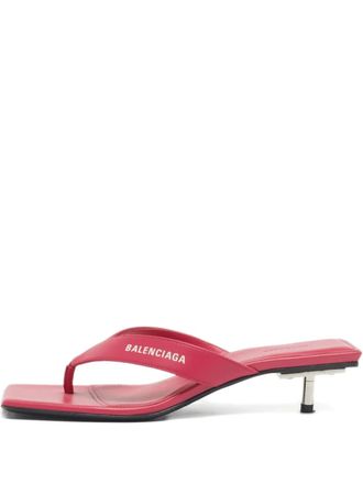 Balenciaga square thong sandals - Pink