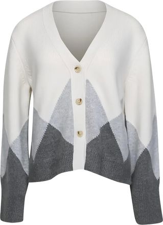 arch4 Cardigan con motivo chevron - Bianco