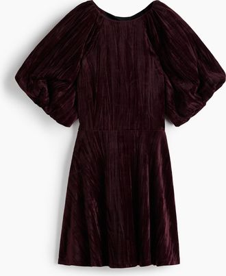 H&M Kleid mit Ballonärmeln - Red