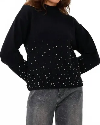 Esqualo Pernille Pearl Sweater In Black