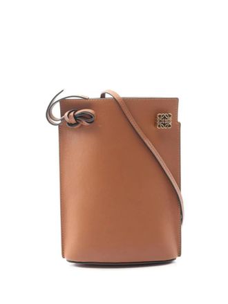 Loewe 2000s Dice Pocket leather shoulder bag - women - Calf Leather - One Size - Brown