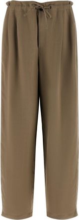 Brunello Cucinelli Beige Relaxed Drawstring Pants