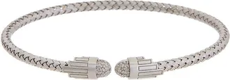 Meshmerise 18K Over Silver 0.1 Ct. Tw. Diamond Mesh Bangle Bracelet