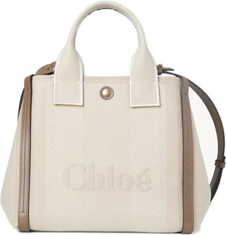 Chlo&eacute; Tote Bags, female, Beige, Size: ONE SIZE Beige Shoulder Bag with Snap Closure