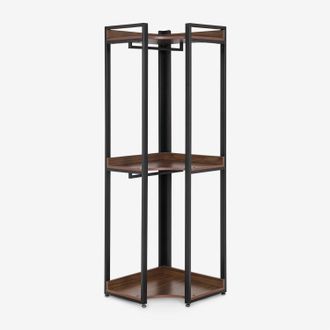 Sklum Sklum - Armario Abierto Esquinero En Acero Y Madera Ariaster