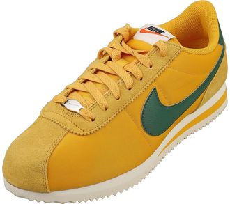 Nike Cortez Womens Fashion Trainers in Yellow Green - 6 UK