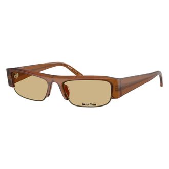 Miu Miu Sunglasses, unisex, Brown, Size: 51 MM Rectangle Sunglasses