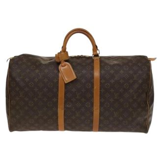 Louis Vuitton Pre-owned Weekend Bags, female, Brown, Size: ONE SIZE Pre-owned Canvas Weekend Bag