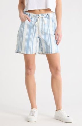 Democracy Drawstring Step Hem Shorts in Light Blue at Nordstrom Rack, Size 16