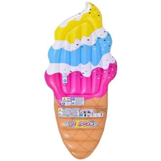 Trade Shop Trade Shop - Materassino Isola Gonfiabile Cono Gelato In Pvc Mare Piscina 170 X 79cm