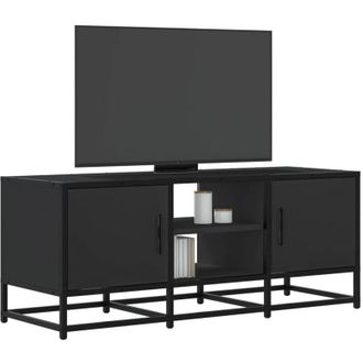 vidaXL Vidaxl - Mobile Porta tv Nero 100x35x41 cm in Truciolato e Metallo
