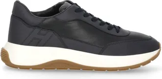 Hogan Blue Leather Low-Top Sneakers