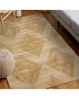 LR Home Lr Home Laeli Farmhouse Diamond Handmade Area Rug