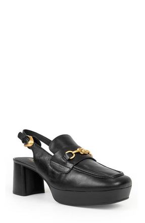 Aerosoles Sorin Slingback Bit Loafer Pump in 001-Black Leather at Nordstrom, Size 7.5