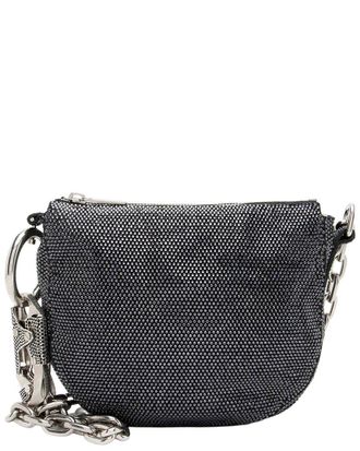 Burberry Blue Suede Crystal Knight Mini Shoulder Bag (Authentic Pre-Loved)