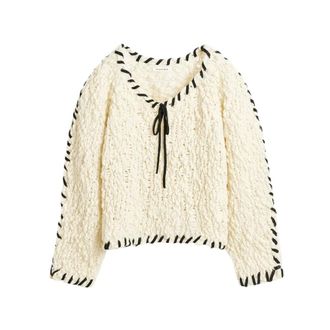 By Malene Birger Truien & Vesten, Dames, Wit, S, Wol, Milea Sweater